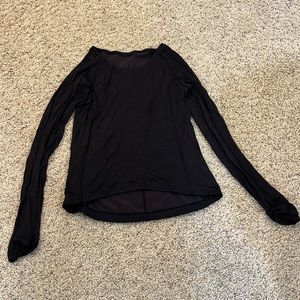 Lulu lemon women's long sleeve black top
